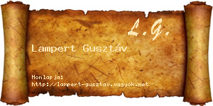 Lampert Gusztáv névjegykártya