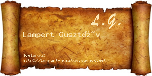 Lampert Gusztáv névjegykártya